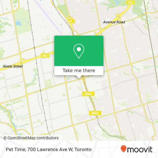 Pet Time, 700 Lawrence Ave W map