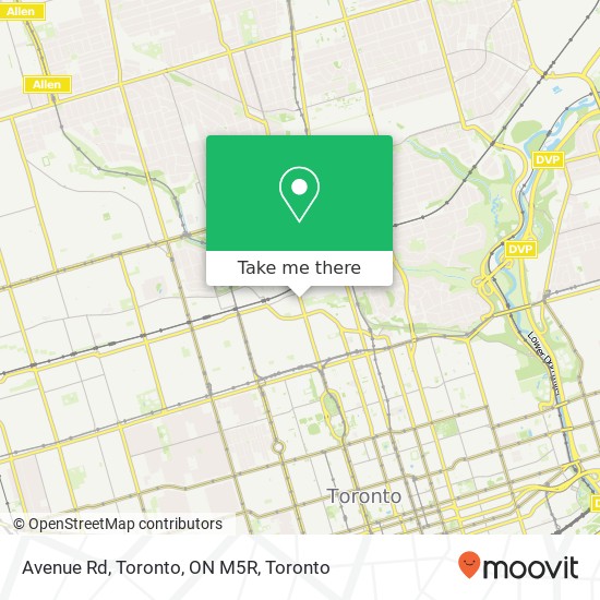 Avenue Rd, Toronto, ON M5R map