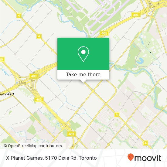 X Planet Games, 5170 Dixie Rd map