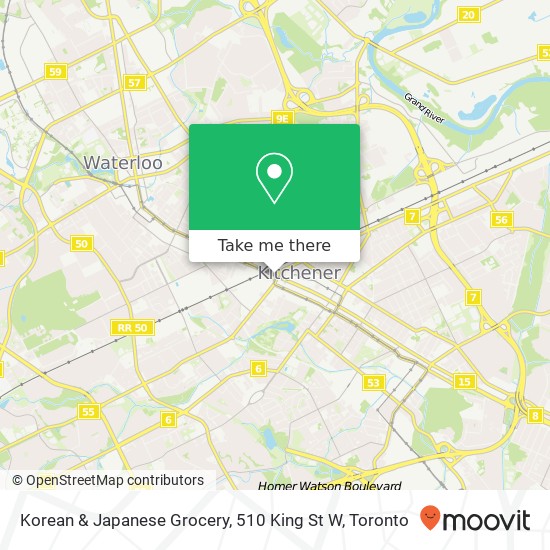 Korean & Japanese Grocery, 510 King St W map