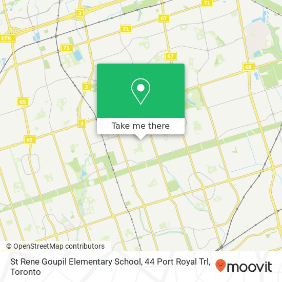 St Rene Goupil Elementary School, 44 Port Royal Trl map