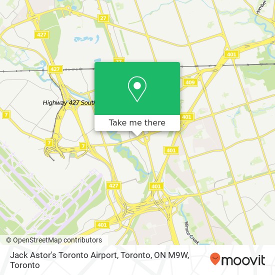 Jack Astor's Toronto Airport, Toronto, ON M9W map
