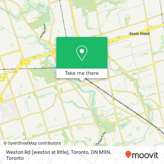 Weston Rd (weston at little), Toronto, ON M9N map