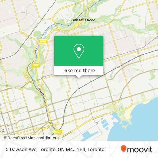 5 Dawson Ave, Toronto, ON M4J 1E4 map