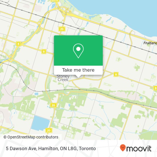 5 Dawson Ave, Hamilton, ON L8G map