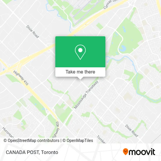 CANADA POST map
