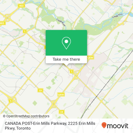 CANADA POST-Erin Mills Parkway, 2225 Erin Mills Pkwy map