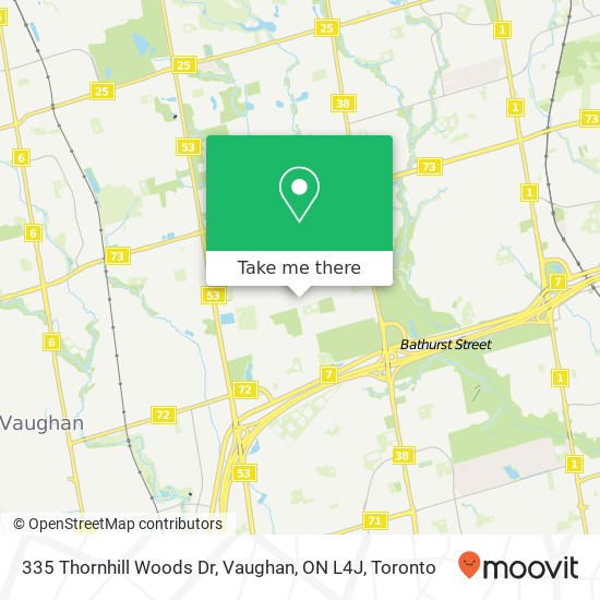 335 Thornhill Woods Dr, Vaughan, ON L4J map