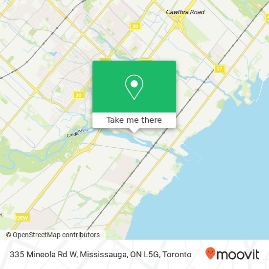 335 Mineola Rd W, Mississauga, ON L5G map