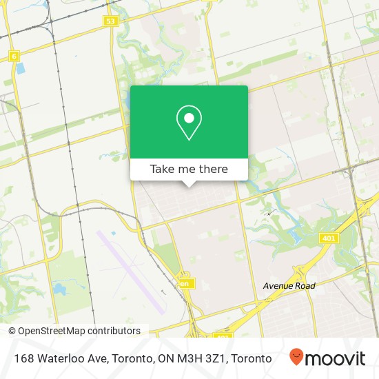 168 Waterloo Ave, Toronto, ON M3H 3Z1 map