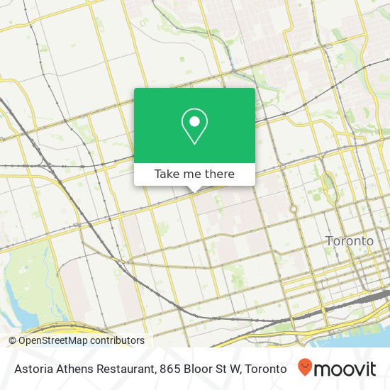 Astoria Athens Restaurant, 865 Bloor St W map