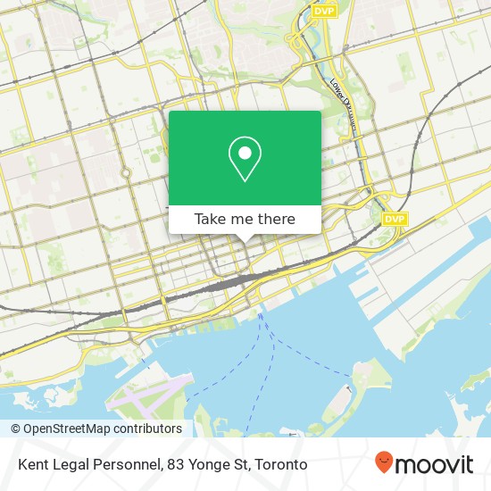 Kent Legal Personnel, 83 Yonge St map