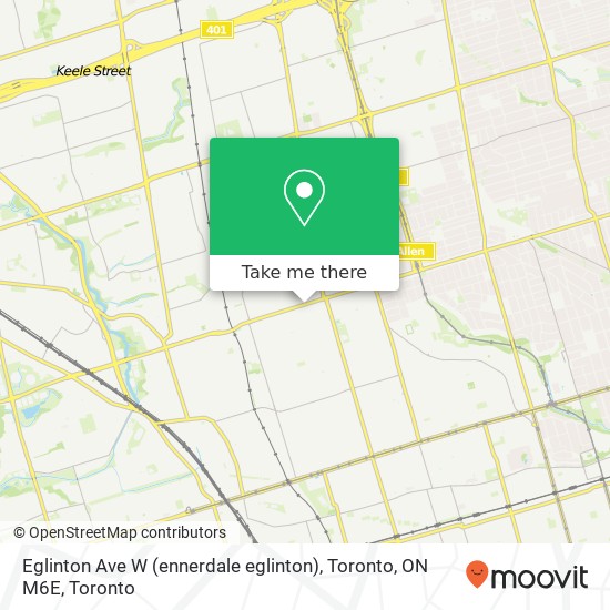 Eglinton Ave W (ennerdale eglinton), Toronto, ON M6E map