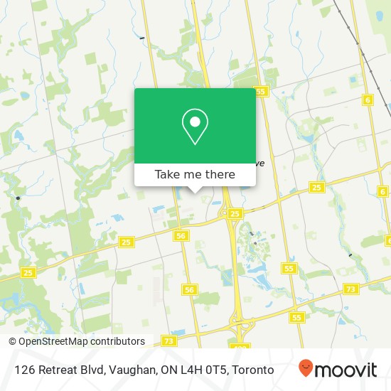 126 Retreat Blvd, Vaughan, ON L4H 0T5 map