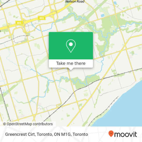 Greencrest Cirt, Toronto, ON M1G map