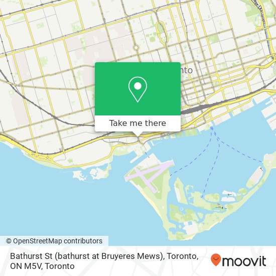 Bathurst St (bathurst at Bruyeres Mews), Toronto, ON M5V plan