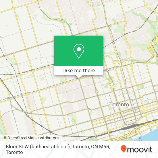 Bloor St W (bathurst at bloor), Toronto, ON M5R plan