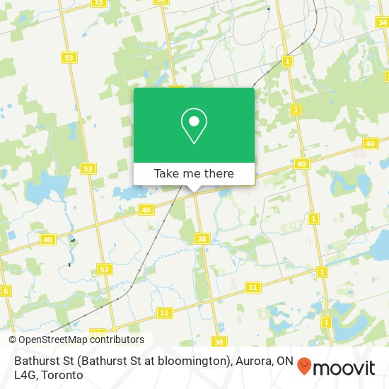 Bathurst St (Bathurst St at bloomington), Aurora, ON L4G map