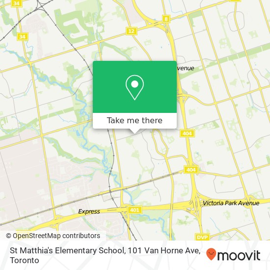 St Matthia's Elementary School, 101 Van Horne Ave map