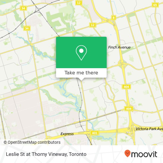 Leslie St at Thorny Vineway map