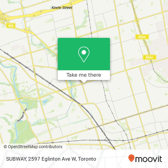 SUBWAY, 2597 Eglinton Ave W map