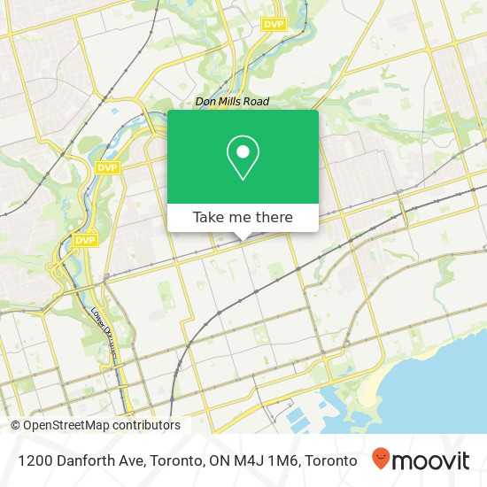 1200 Danforth Ave, Toronto, ON M4J 1M6 map