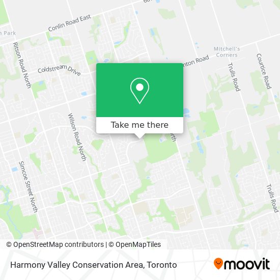 Harmony Valley Conservation Area map