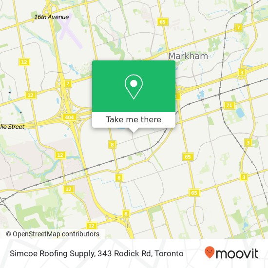 Simcoe Roofing Supply, 343 Rodick Rd map