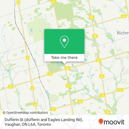 Dufferin St (dufferin and Eagles Landing Rd), Vaughan, ON L6A map