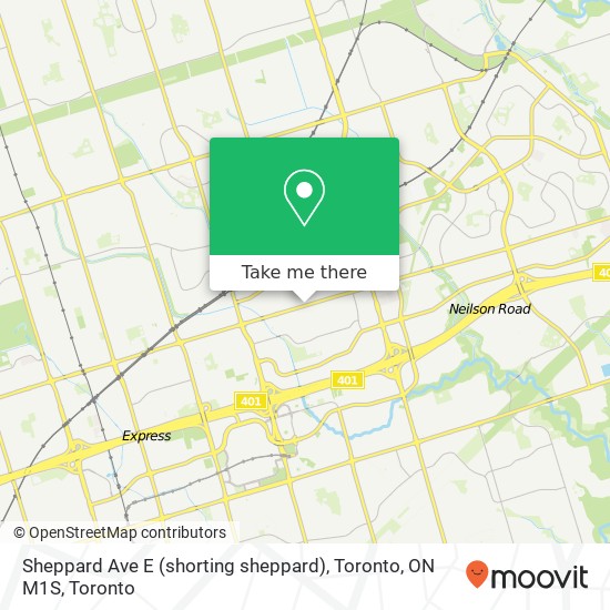 Sheppard Ave E (shorting sheppard), Toronto, ON M1S map