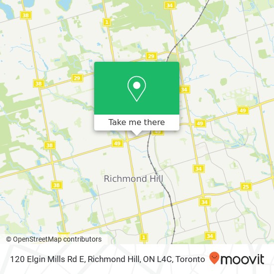 120 Elgin Mills Rd E, Richmond Hill, ON L4C map