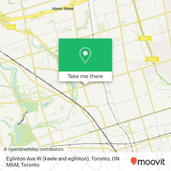 Eglinton Ave W (keele and eglinton), Toronto, ON M6M map