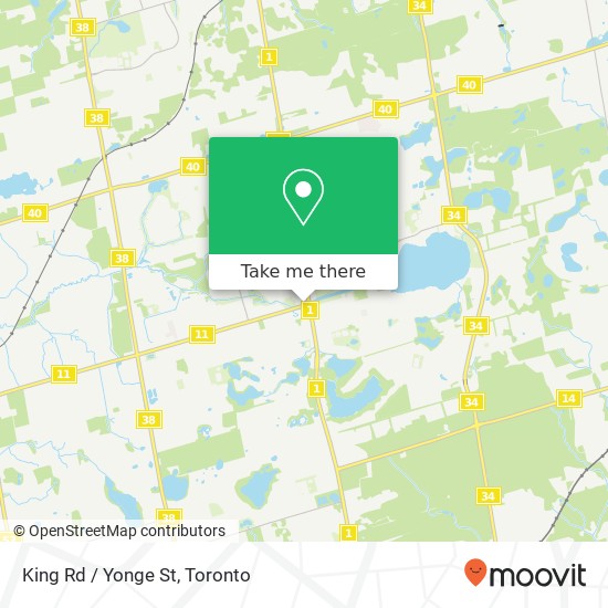 King Rd / Yonge St map