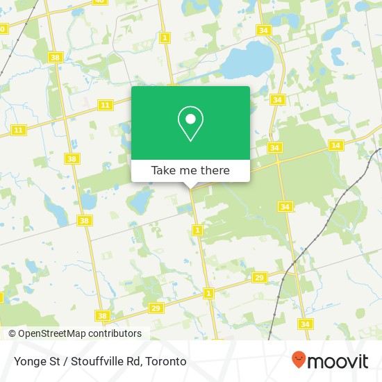 Yonge St / Stouffville Rd map