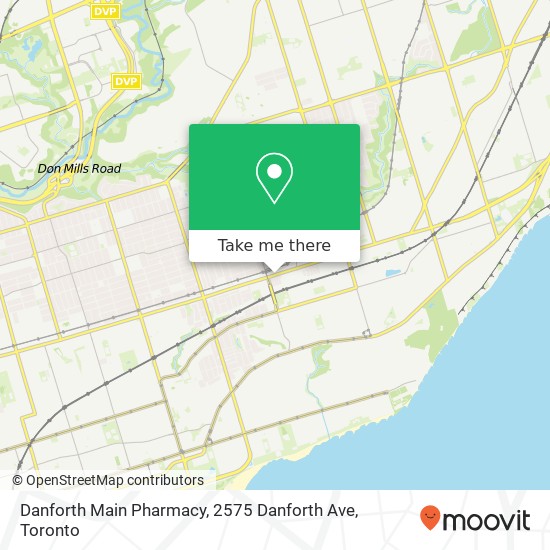 Danforth Main Pharmacy, 2575 Danforth Ave map