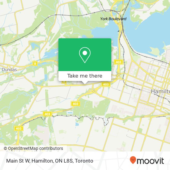 Main St W, Hamilton, ON L8S map