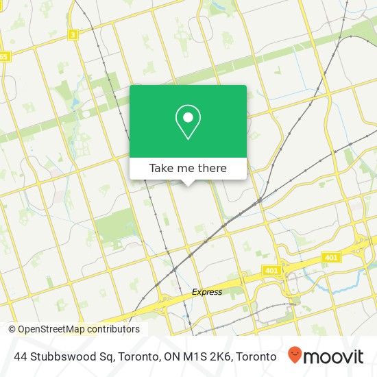 44 Stubbswood Sq, Toronto, ON M1S 2K6 map