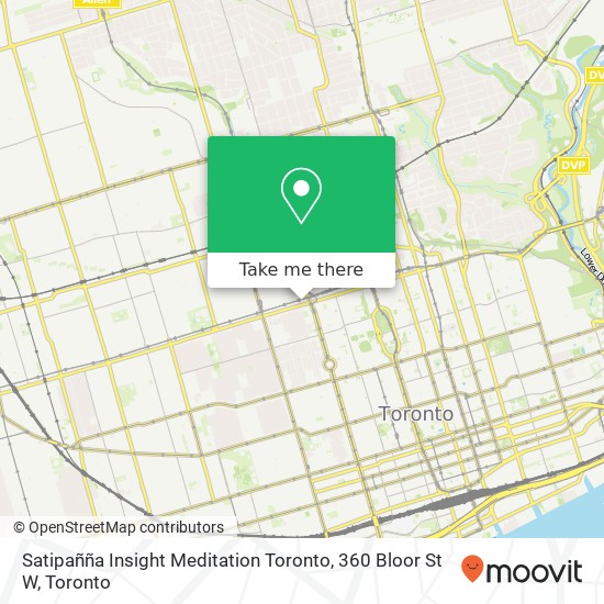 Satipañña Insight Meditation Toronto, 360 Bloor St W plan