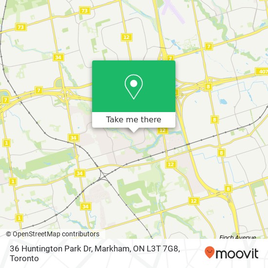 36 Huntington Park Dr, Markham, ON L3T 7G8 plan