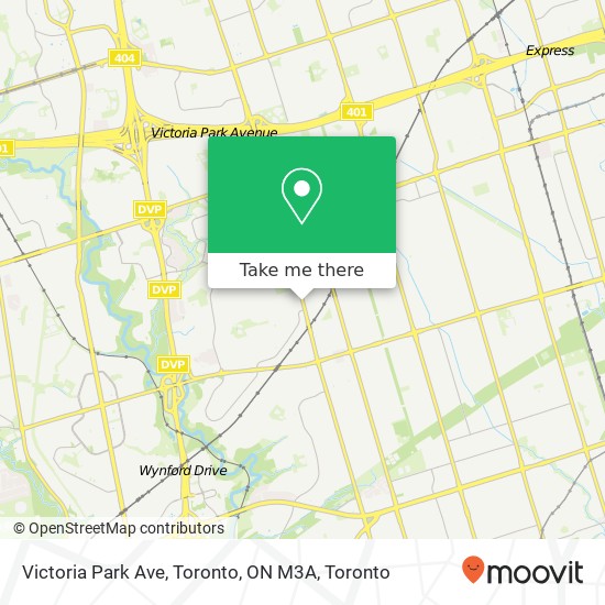 Victoria Park Ave, Toronto, ON M3A map