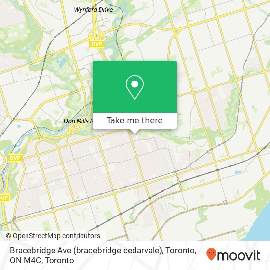 Bracebridge Ave (bracebridge cedarvale), Toronto, ON M4C map