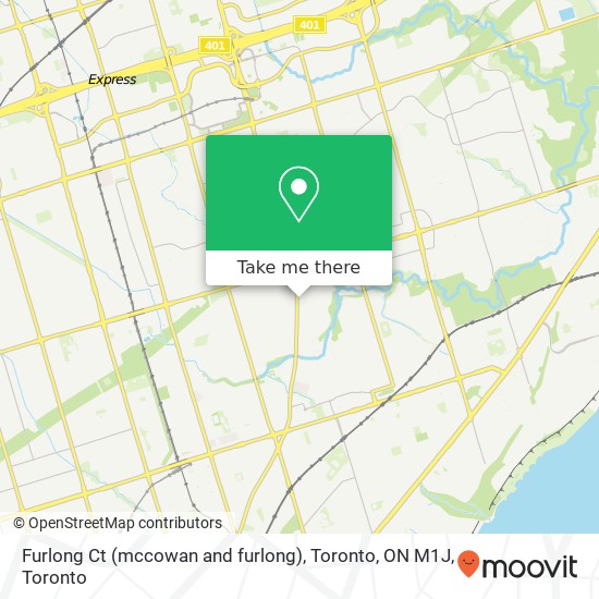 Furlong Ct (mccowan and furlong), Toronto, ON M1J map