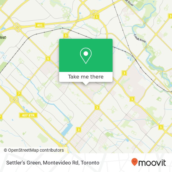 Settler's Green, Montevideo Rd map