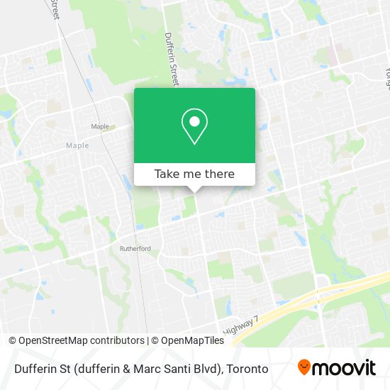 Dufferin St (dufferin & Marc Santi Blvd) map