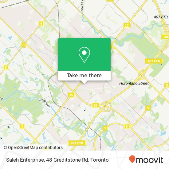 Saleh Enterprise, 48 Creditstone Rd map