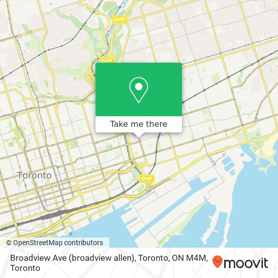 Broadview Ave (broadview allen), Toronto, ON M4M plan