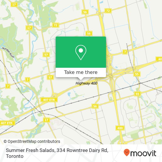 Summer Fresh Salads, 334 Rowntree Dairy Rd map