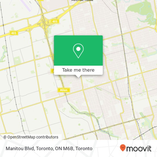 Manitou Blvd, Toronto, ON M6B map