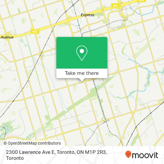 2300 Lawrence Ave E, Toronto, ON M1P 2R3 map