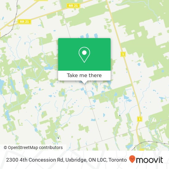 2300 4th Concession Rd, Uxbridge, ON L0C map